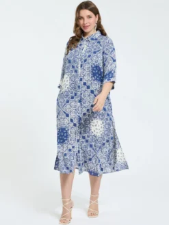 Vestito chemisier stampa bandana