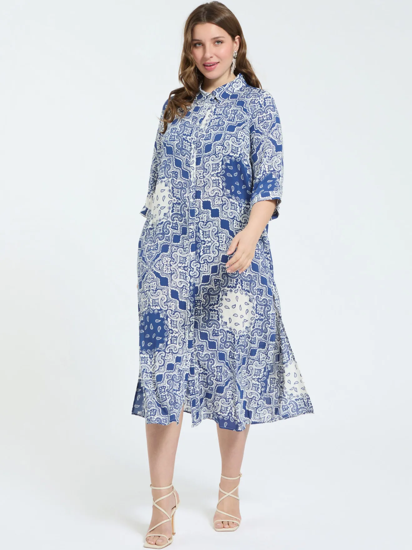 Vestito chemisier stampa bandana
