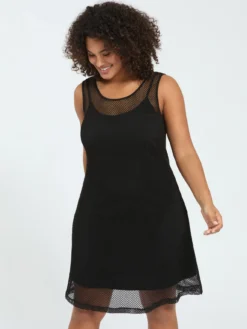 Vestito corto traforato