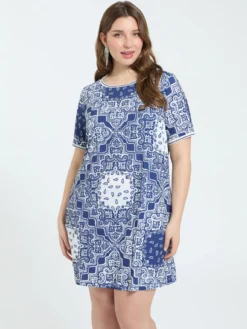 Vestito in jersey con stampa bandana