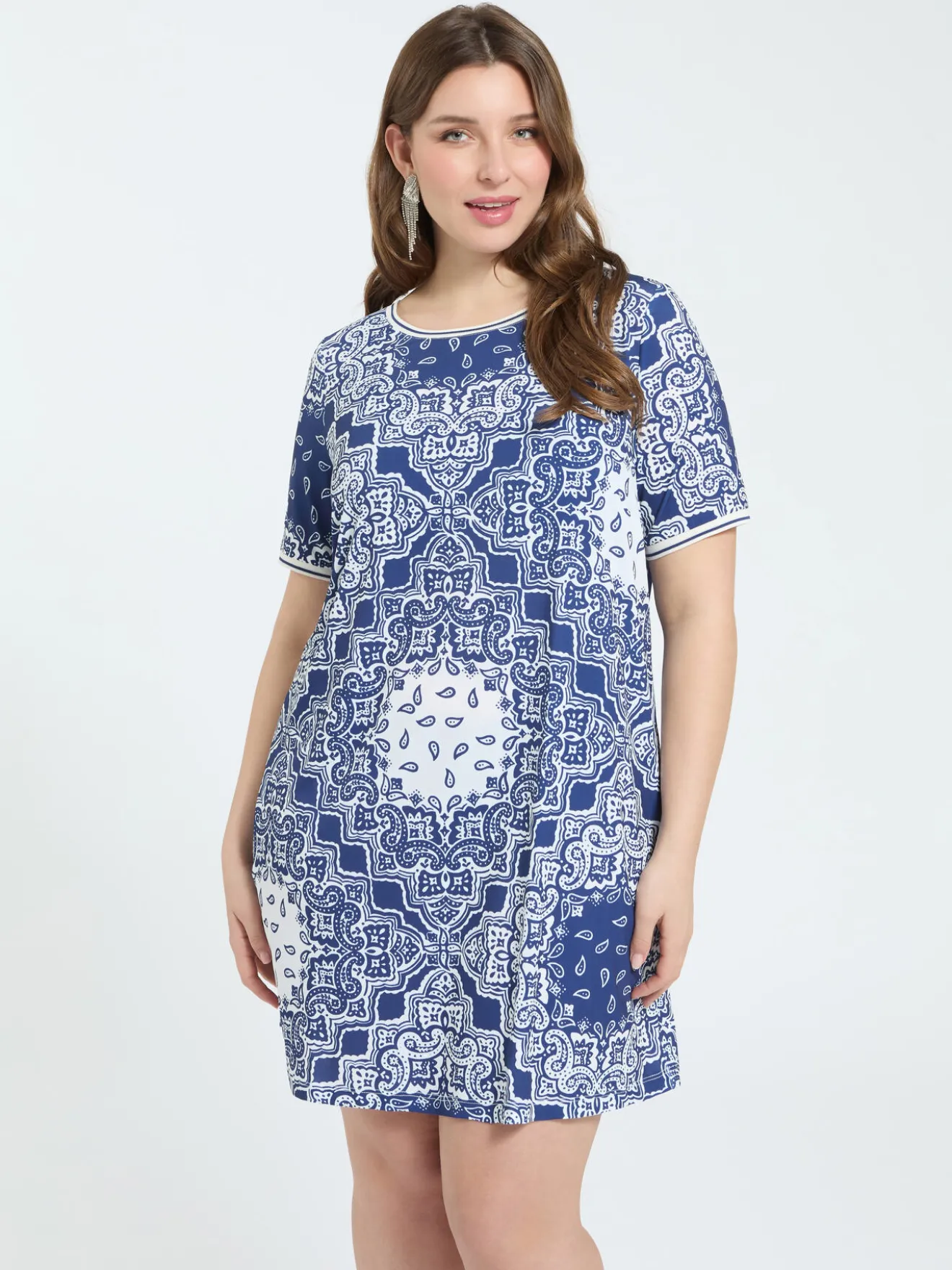 Vestito in jersey con stampa bandana